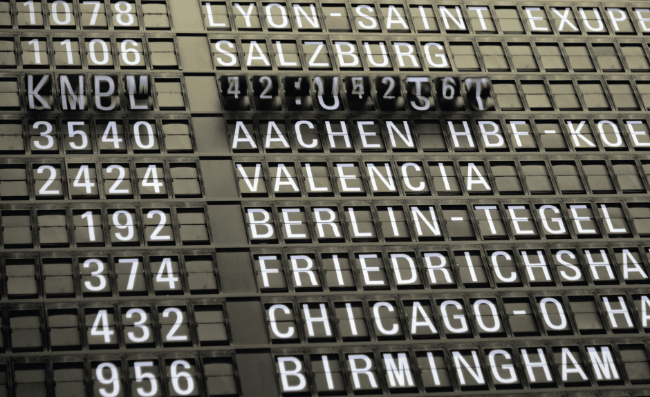 Flughafen Fluganzeige