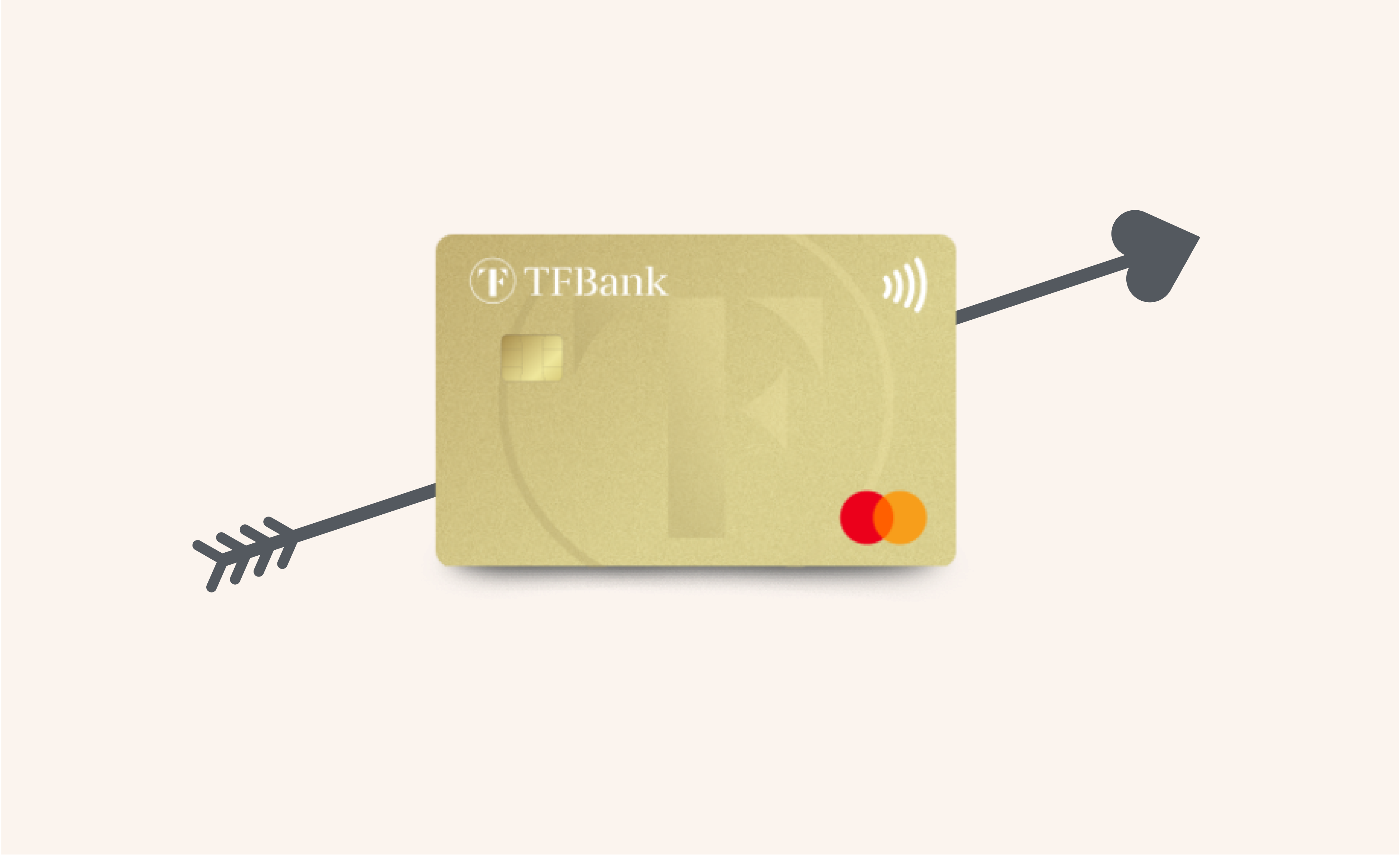 TF Mastercard Gold mit Armor Pfeil.